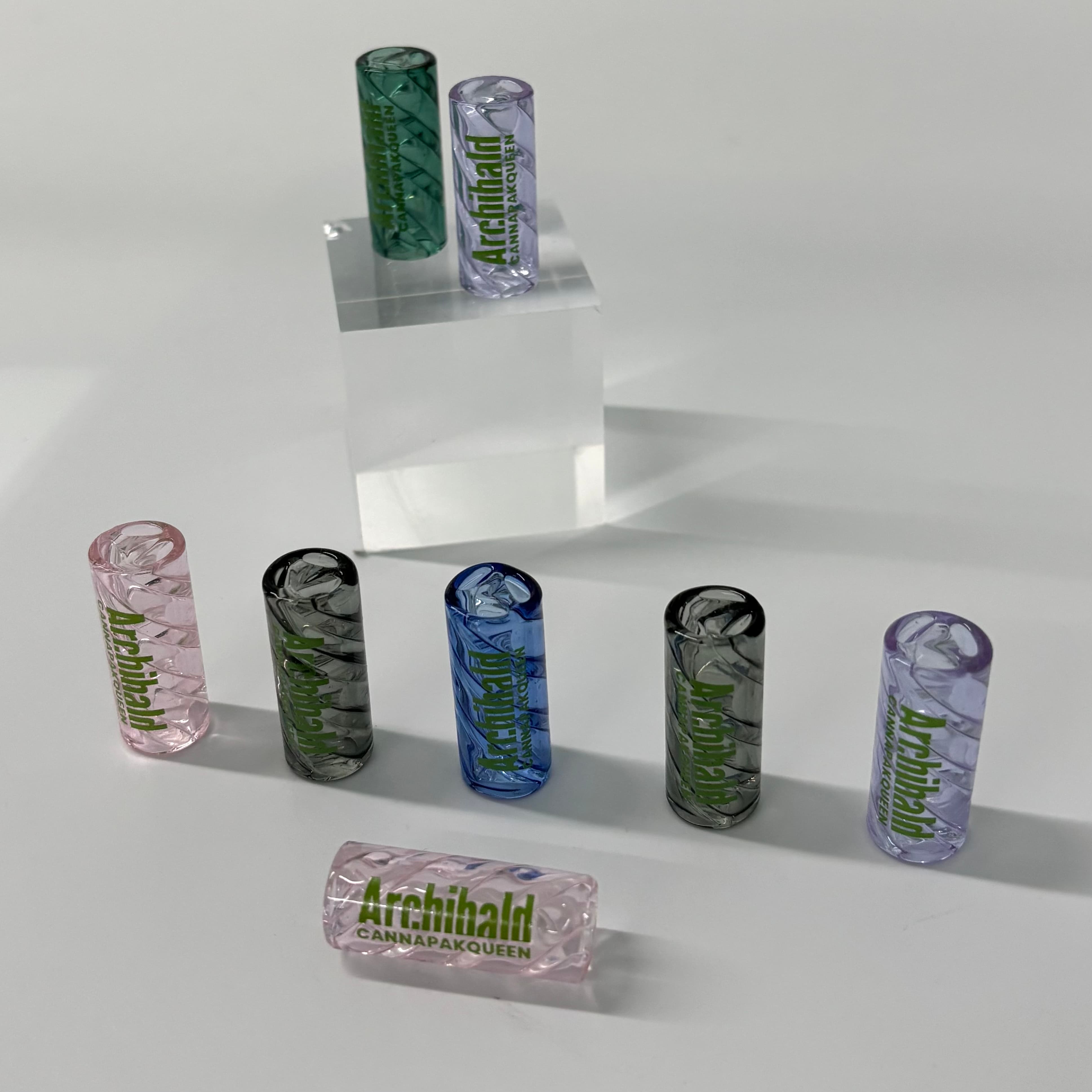 Inner triangle spiral glass filter tips 8mm